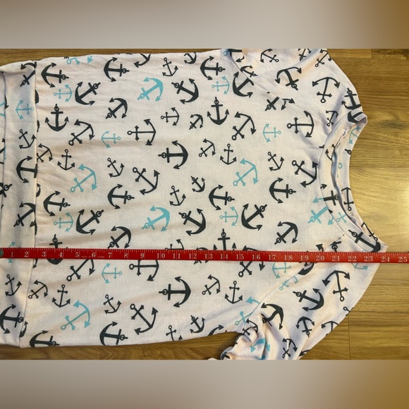 NEW- Cold Crush Pink Anchor Women's Medium Pullover Sweater Soft Pajama Top - Picture 10 of 12